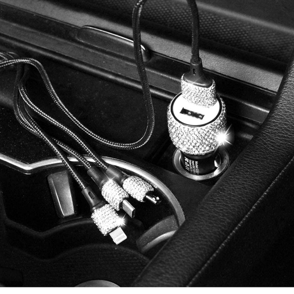 NEW 4 Pcs Bling Car Charging Accessories - Picture 4 of 6